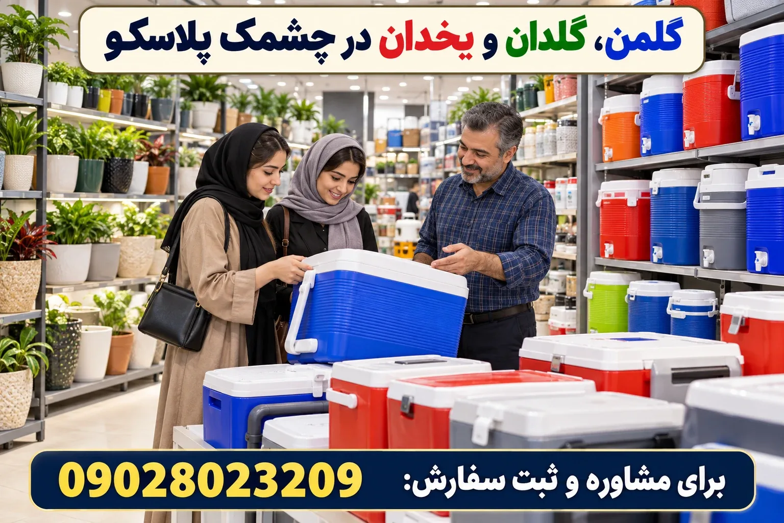 خرید انواع کلمن، گلدان آپارتمانی و یخدان سفری